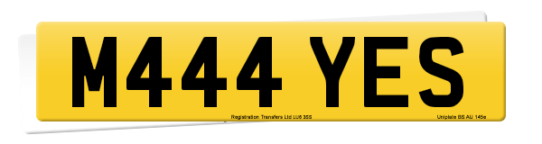 Registration number M444 YES